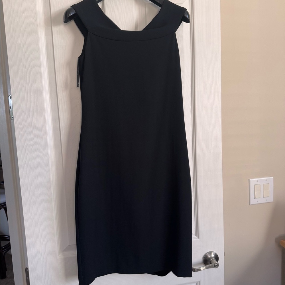 Calvin Klein Collection Black Cap Sleeve Mini Dress
